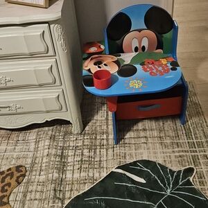 Disney Mickey Mouse Kids Chair with Storage - Blue and Red